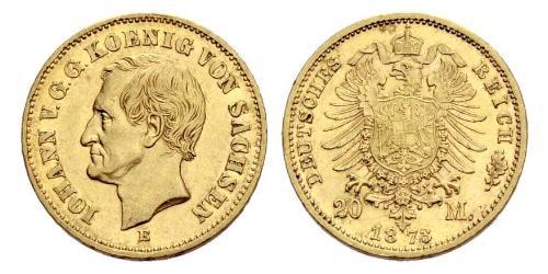 20 Mark Royaume de Saxe (1806 - 1918) Or 