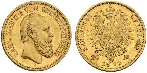 20 Mark Royaume de Wurtemberg (1806-1918) Or 