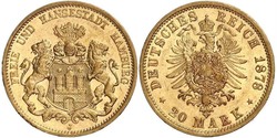 20 Mark Amburgo Oro 