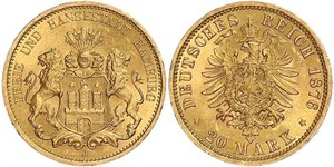 20 Mark Amburgo Oro 