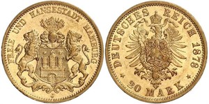 20 Mark Amburgo Oro 