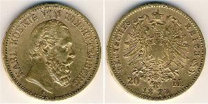 20 Mark Gran Ducado de Baden (1806-1918) Oro 