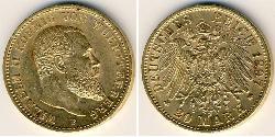 20 Mark Grand Duchy of Baden (1806-1918) Oro 