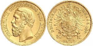 20 Mark Grand Duchy of Baden (1806-1918) Oro Federico I di Baden (1826 - 1907)