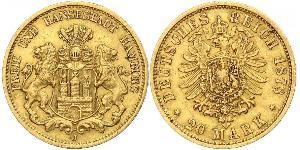 20 Mark Hamburgo Oro 