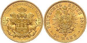 20 Mark Hamburgo Oro 