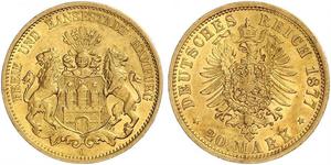 20 Mark Hamburgo Oro 