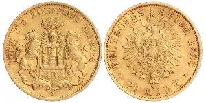 20 Mark Hamburgo Oro 