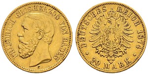 20 Mark Imperio alemán (1871-1918) Oro 