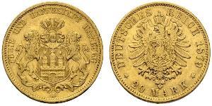 20 Mark Imperio alemán (1871-1918) Oro 