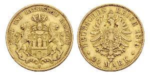 20 Mark Impero tedesco (1871-1918) Oro 