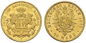 20 Mark Impero tedesco (1871-1918) Oro 