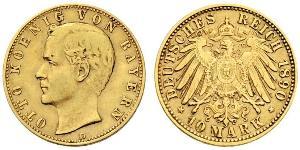 20 Mark Regno di Baviera (1806 - 1918) Oro Ottone di Baviera(1848 – 1916)