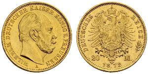 20 Mark Regno di Prussia (1701-1918) Oro Wilhelm I, German Emperor (1797-1888)