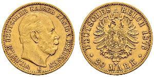 20 Mark Regno di Prussia (1701-1918) Oro Wilhelm I, German Emperor (1797-1888)