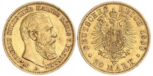 20 Mark Regno di Prussia (1701-1918) Oro Federico III di Germania (1831-1888)