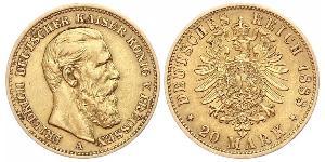 20 Mark Regno di Prussia (1701-1918) Oro Federico III di Germania (1831-1888)