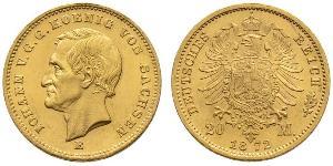 20 Mark Regno di Sassonia (1806 - 1918) Oro 