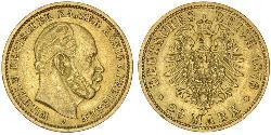 20 Mark Reino de Prusia (1701-1918) Oro Wilhelm I, German Emperor (1797-1888)