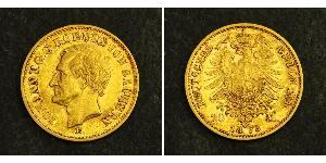 20 Mark Reino de Sajonia (1806 - 1918) Oro 