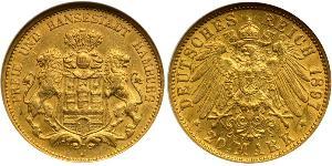20 Mark States of Germany Oro 