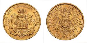 20 Mark States of Germany Oro 