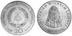 20 Mark República Democrática Alemana (1949-1990) Plata 