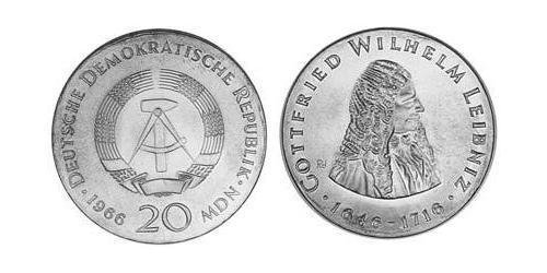 20 Mark República Democrática Alemana (1949-1990) Plata 