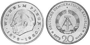 20 Mark Repubblica Democratica Tedesca (1949-1990) Rame/Nichel Wilhelm Pieck