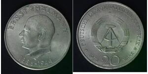 20 Mark Deutsche Demokratische Republik (1949-1990) Silber Ernst Thälmann
