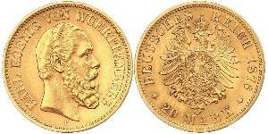 20 Mark Kingdom of Württemberg (1806-1918) 金 卡尔一世 (符腾堡)