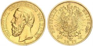 20 Mark 巴登大公國 (1806 - 1918) 金 弗里德里希一世 (巴登)