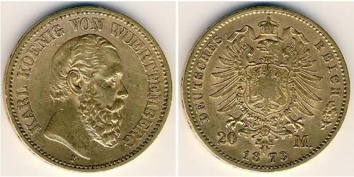 20 Mark 巴登大公國 (1806 - 1918) 金 