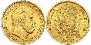 20 Mark 普魯士王國 (1701 - 1918) 金 威廉一世 (德国)