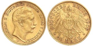 20 Mark 普魯士王國 (1701 - 1918) 金 威廉二世 (德国)