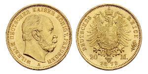 20 Mark 普魯士王國 (1701 - 1918) 金 威廉一世 (德国)