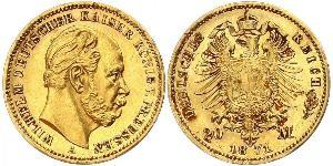 20 Mark 普魯士王國 (1701 - 1918) 金 威廉一世 (德国)