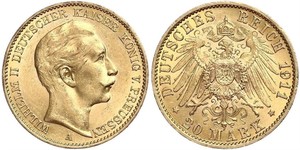 20 Mark 普魯士王國 (1701 - 1918) 金 威廉二世 (德国)