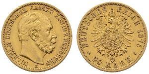 20 Mark 普魯士王國 (1701 - 1918) 金 威廉一世 (德国)