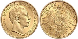 20 Mark 普魯士王國 (1701 - 1918) 金 威廉二世 (德国)