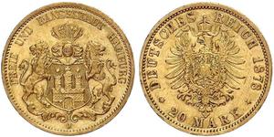 20 Mark 汉堡 金 