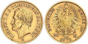 20 Mark 萨克森王国 (1806 - 1918) 金 