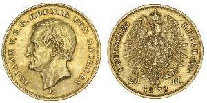 20 Mark 萨克森王国 (1806 - 1918) 金 