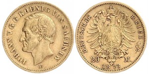 20 Mark 萨克森王国 (1806 - 1918) 金 