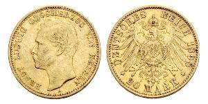 20 Mark 黑森-达姆施塔特 (1806 - 1918) 金 恩斯特·路德维希 (黑森大公) (1868 - 1937)