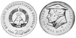 20 Mark 東德 (1949 - 1990) 銀 