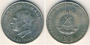 20 Mark 東德 (1949 - 1990) 銀 恩斯特·台尔曼