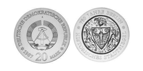 20 Mark 東德 (1949 - 1990) 銀 