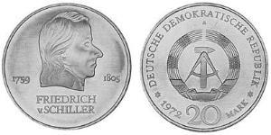 20 Mark 東德 (1949 - 1990) 銅/镍 