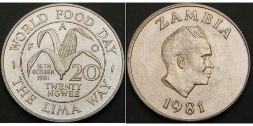 20 Ngwee Zambie (1964 - )  